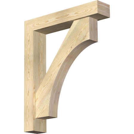 Ekena Millwork Westlake Block Rough Sawn Bracket w/ Offset Brace, Douglas Fir, 6"W x 30"D x 36"H BKT0604X30X36WTL05RDF